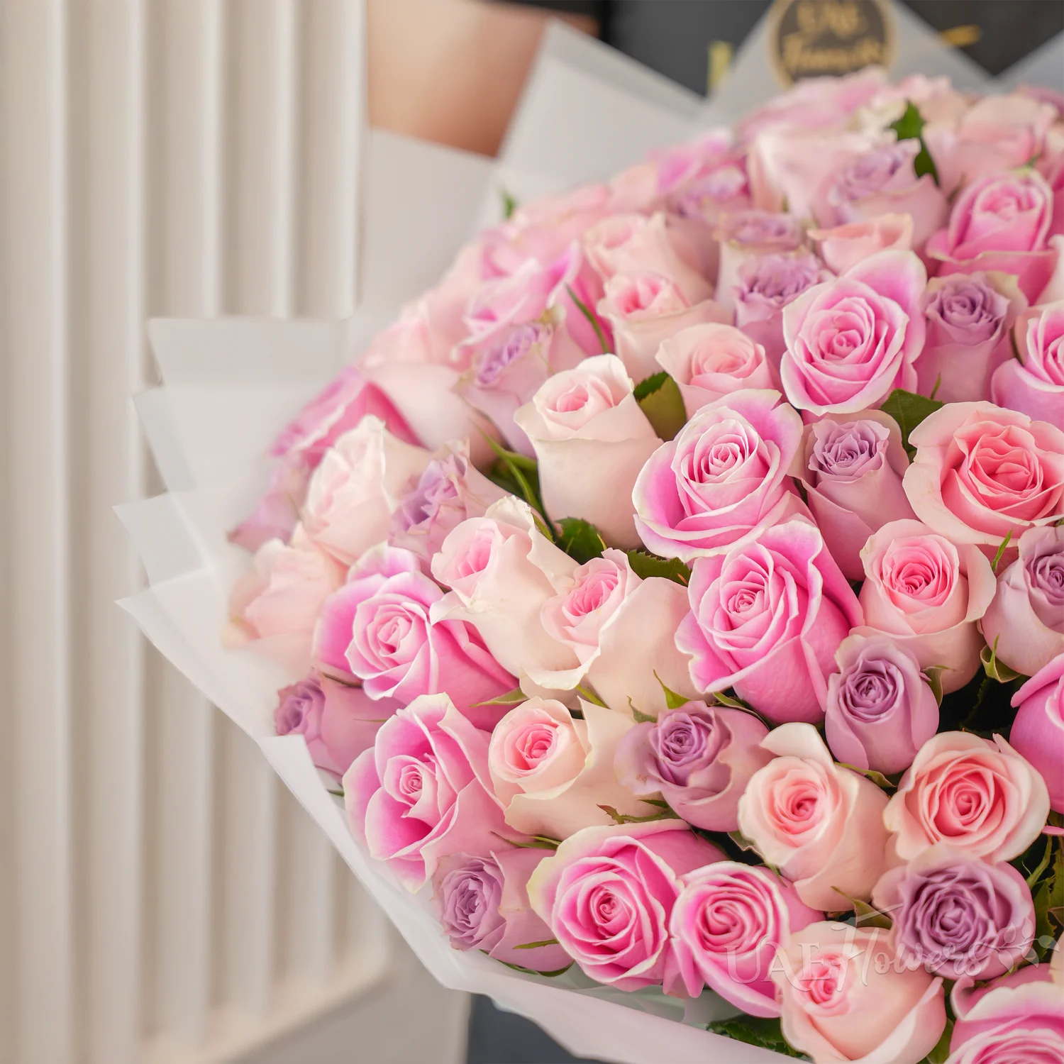 bouquet of fresh pastel roses