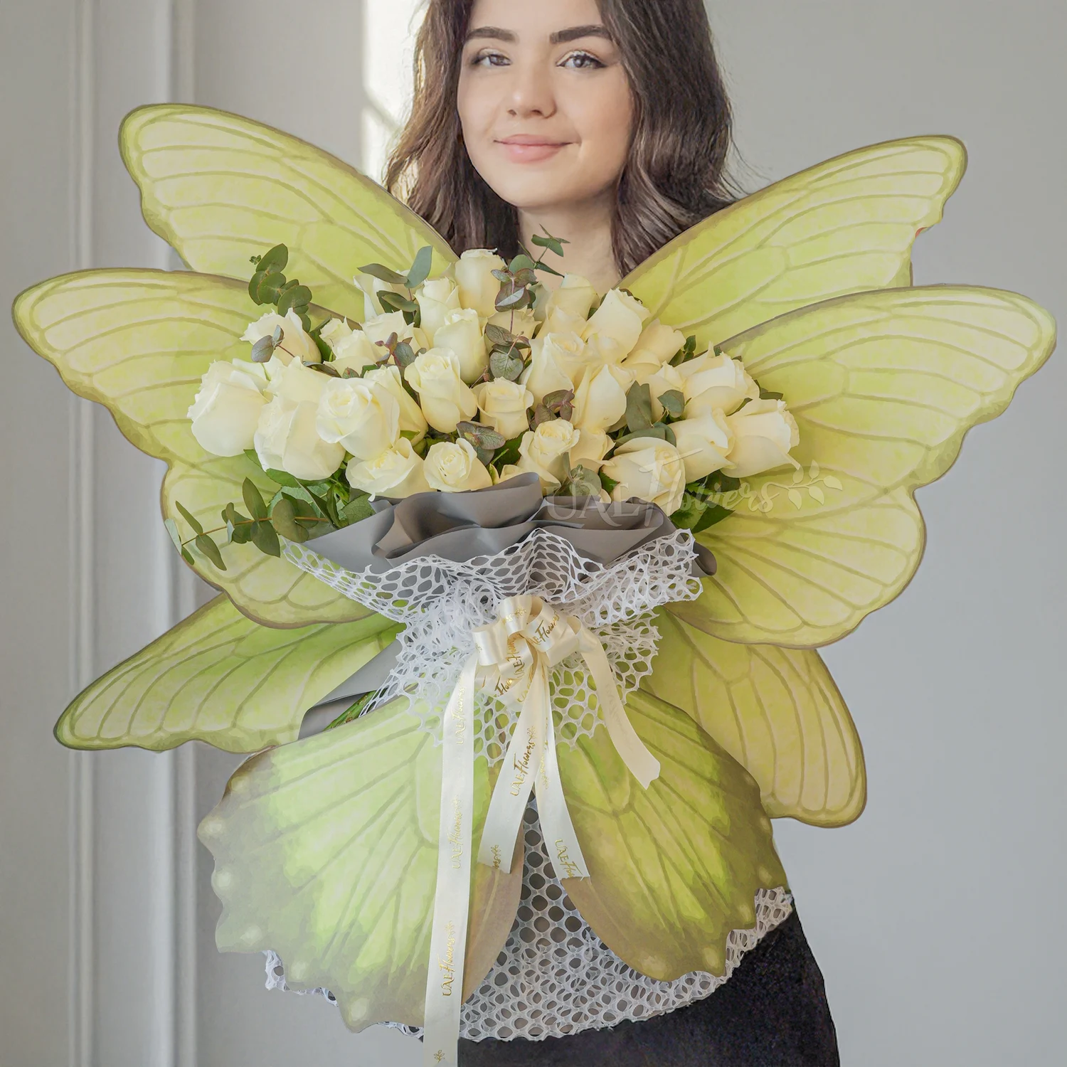 butterfly-shaped bouquet
