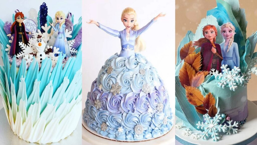 Frozen Princess Theme Cake